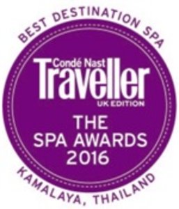 Condé Nast Traveller Spa Awards 2016: Best Destination Spa.