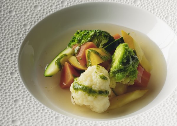 Traditional Vegetable Soup With Herb Oil