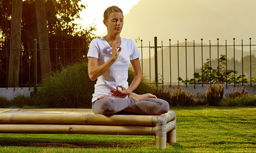 Yoga practicing woman